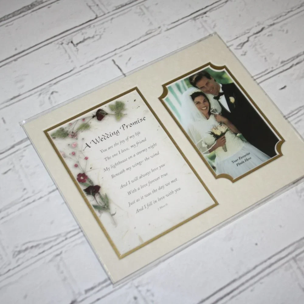 💍 Wedding Promise Poem · 5x7 Matted Frame Nwot · Romantic Keepsake · Elegant